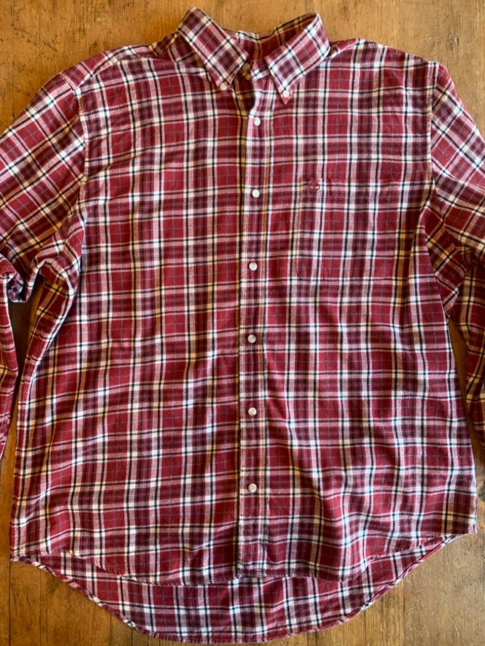 Timberland Red Plaid Button-Down Shirt